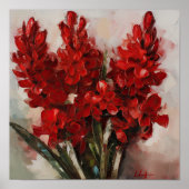Poster d'impression de l'art de la fleur Red Hyaci (Devant)