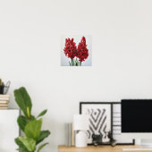 Poster d'impression de l'art de la fleur Red Hyaci (Bureau à domicile)