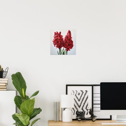 Poster d'impression de l'art de la fleur Red Hyaci (Bureau à domicile)