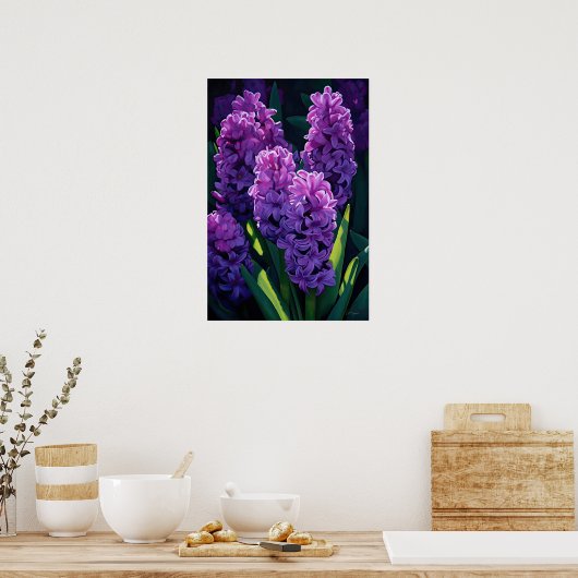 Poster d'impression de l'art de la floraison viole (Cuisine)