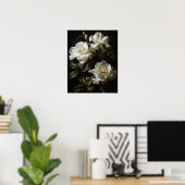 Poster d'impression de l'art de la Gardenia blanch (Bureau à domicile)