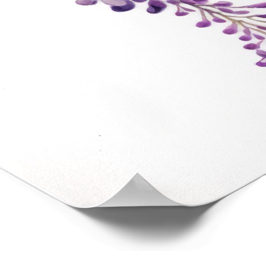 Poster d'impression de l'art de la glycine violett (Coin)