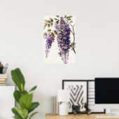 Poster d'impression de l'art de la glycine violett (Bureau à domicile)