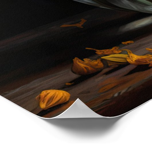 Poster d'impression de l'art de la jonquille jaune (Coin)