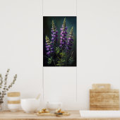 Poster d'impression de l'art de la lupine violette (Cuisine)