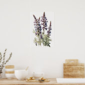 Poster d'impression de l'art de la lupine violette (Cuisine)
