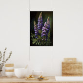 Poster d'impression de l'art de la lupine violette (Cuisine)