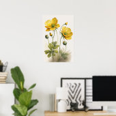 Poster d'impression de l'art de la tasse à beurre (Bureau à domicile)