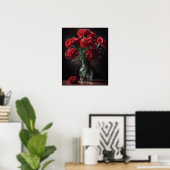 Poster d'impression de l'art de l'oeillet rouge (Bureau à domicile)