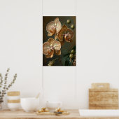 Poster d'impression de l'art de l'orchidée blanche (Cuisine)
