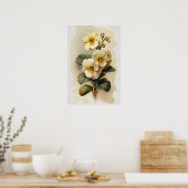 Poster d'impression de l'art de Primrose blanche (Cuisine)