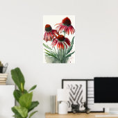 Poster d'impression de l'art des Confleurs rouges (Bureau à domicile)