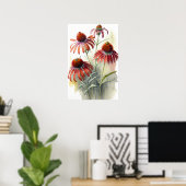 Poster d'impression de l'art des Confleurs rouges (Bureau à domicile)