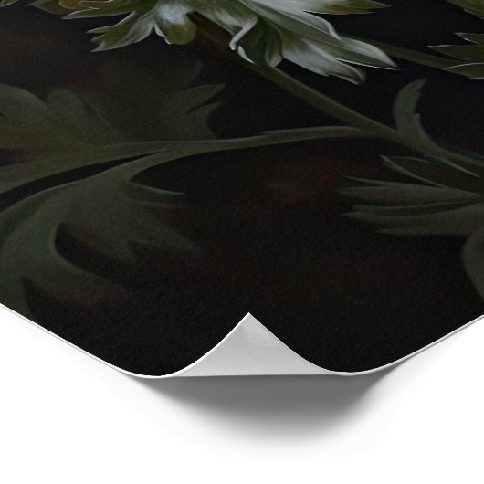 Poster d'impression de l'art des fleurs d'anémones (Coin)