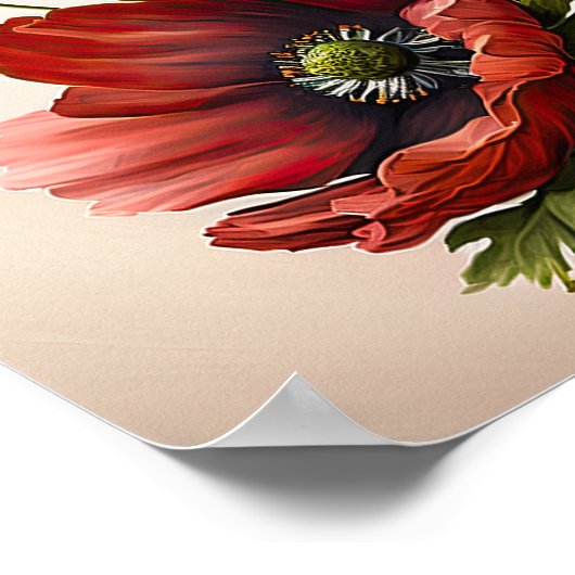 Poster d'impression de l'art des fleurs d'anémones (Coin)