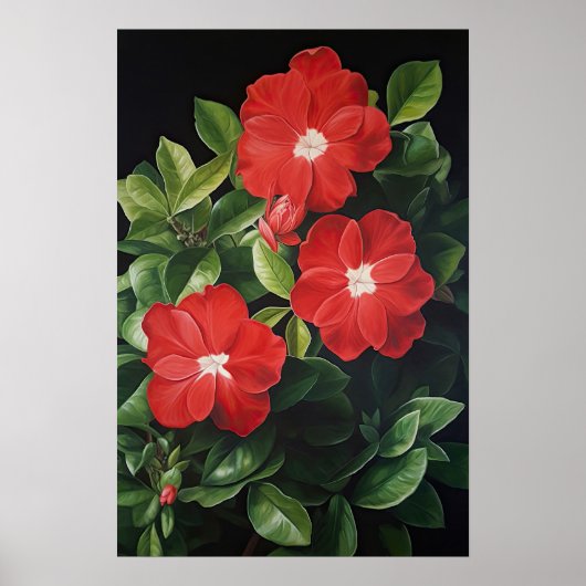 Poster d'impression de l'art des fleurs de Gardeni (Devant)