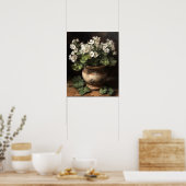 Poster d'impression de l'art des fleurs de géraniu (Cuisine)