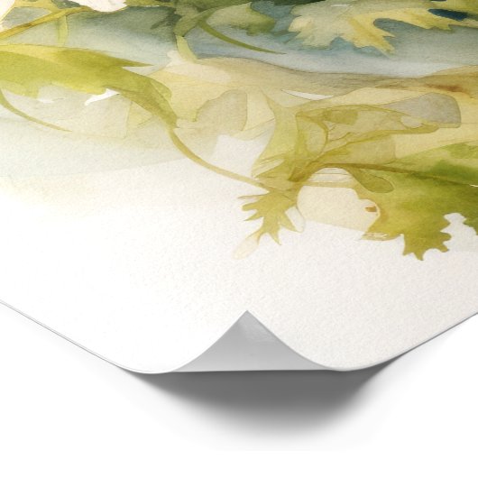 Poster d'impression de l'art des fleurs de marais (Coin)