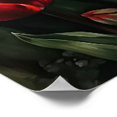 Poster d'impression de l'art des fleurs de tulipes (Coin)