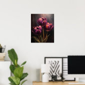 Poster d'impression de l'art des fleurs de tulipes (Bureau à domicile)