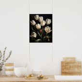Poster d'impression de l'art des fleurs de tulipes (Cuisine)