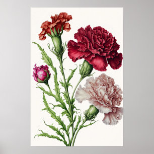 Poster d'impression de l'art des fleurs des oeille