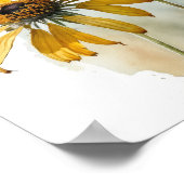 Poster d'impression de l'art des fleurs jaunes (Coin)