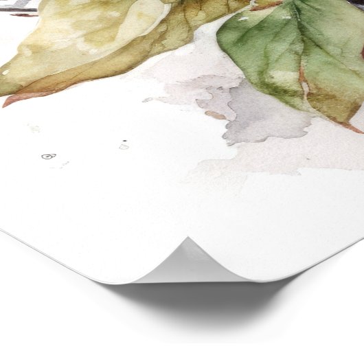 Poster d'impression de l'art des fleurs Magnolia (Coin)