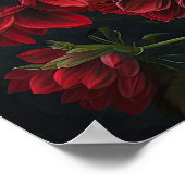 Poster d'impression de l'art des fleurs Red Dahlia (Coin)