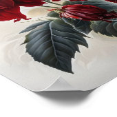 Poster d'impression de l'art des fleurs Red Dahlia (Coin)