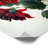 Poster d'impression de l'art des fleurs Red Dahlia (Coin)