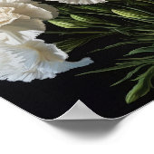 Poster d'impression de l'art des oeillets blancs (Coin)