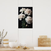 Poster d'impression de l'art des oeillets blancs (Cuisine)
