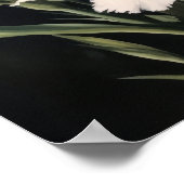 Poster d'impression de l'art des oeillets blancs (Coin)