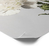 Poster d'impression de l'art des oeillets blancs (Coin)