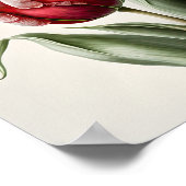 Poster d'impression de l'Art des Tulipes Rouges (Coin)