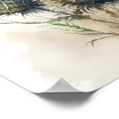 Poster d'impression de l'art du chardon violet (Coin)