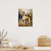 Poster d'impression de l'art du chien Basenji (Cuisine)