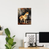 Poster d'impression de l'art du chien Cute Shiba I (Bureau à domicile)