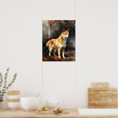 Poster d'impression de l'art du chien Cute Shiba I (Cuisine)