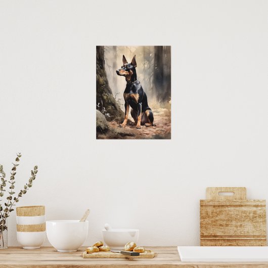 Poster d'impression de l'art du chien de Mancheste (Cuisine)