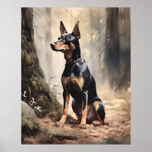 Poster d'impression de l'art du chien de Mancheste