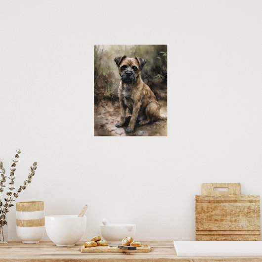 Poster d'impression de l'art du chien de Terrier F (Cuisine)