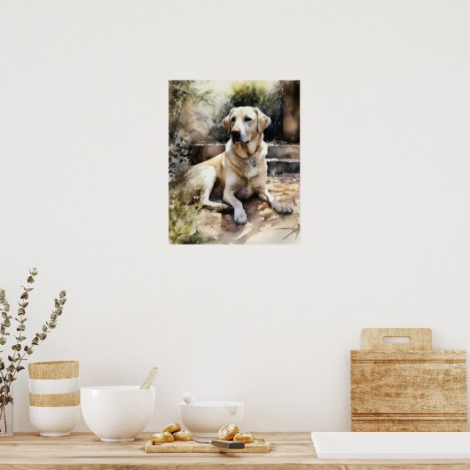 Poster d'impression de l'art du chien d'extraction (Cuisine)