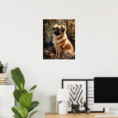 Poster d'impression de l'art du chien espagnol tib (Bureau à domicile)