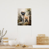 Poster d'impression de l'art du chien japonais Chi (Cuisine)