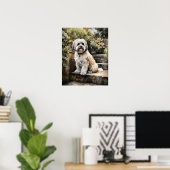 Poster d'impression de l'art du chien mignon Havan (Bureau à domicile)