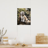 Poster d'impression de l'art du chien mignon Havan (Cuisine)