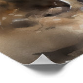 Poster d'impression de l'art du chien spitz finlan (Coin)