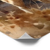 Poster d'impression de l'art du chien spitz finlan (Coin)